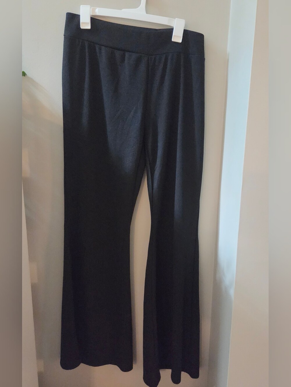 SHEIN Curve Black Wide-Leg Pull-On Pants 4XL
